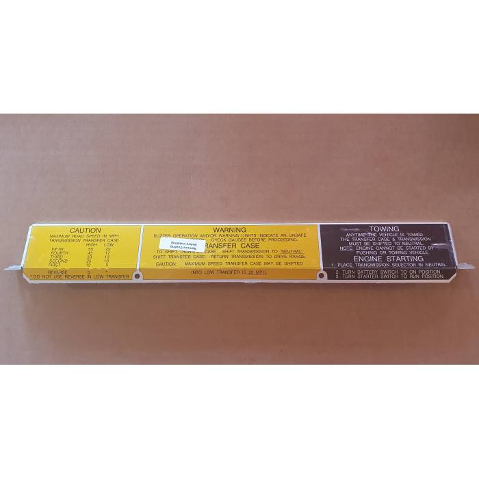Data Plate 12277088