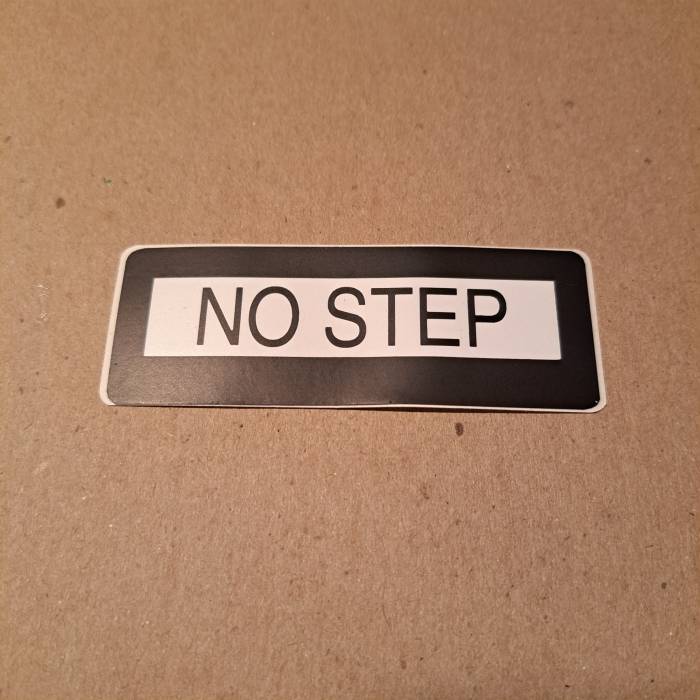 Sticker No Step