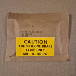 ADD SILICONE BRAKE FLUID ONLY Sticker